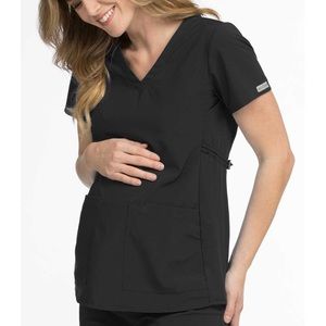 Med couture maternity scrub top size large black